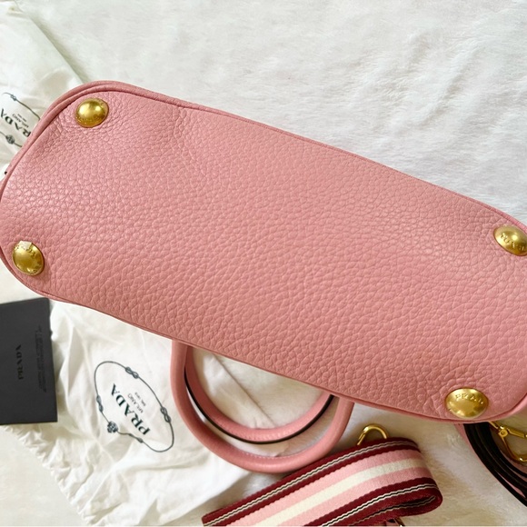 PRADA Mini Shoulder Bag 1BH081 Petalo Leather w/Dust Bag, Guarantee Card - Picture 9 of 12